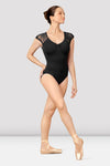 Mirella M5108LM Lace Short Sleeve Leotard